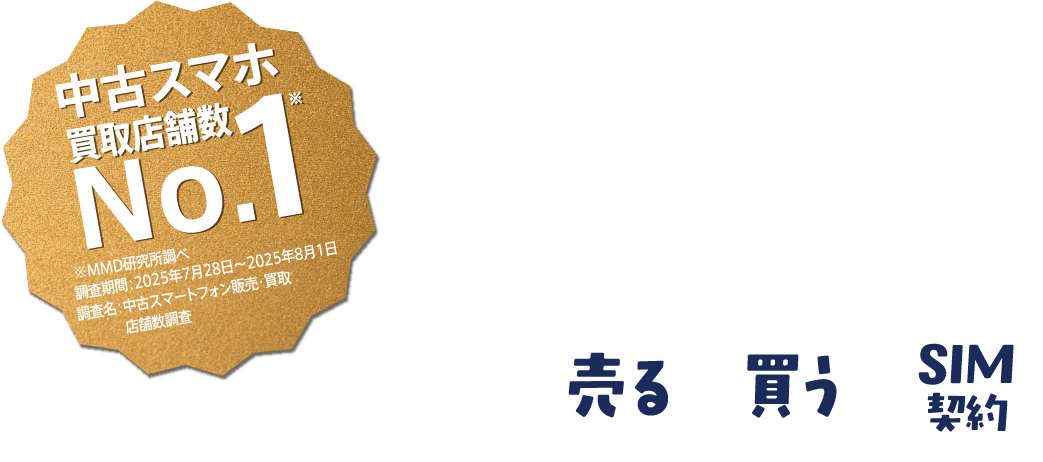 中古スマホ買取店舗数No.1 スマホ売るならゲオ！