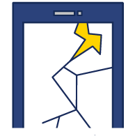 画像：画面の傷・欠け